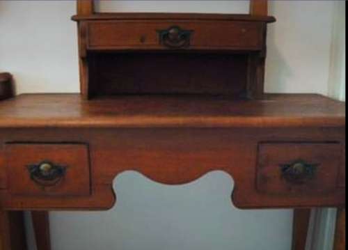 Satin wood arts and crafts gentlemen`s dressing table Ray and Miles Liverpool