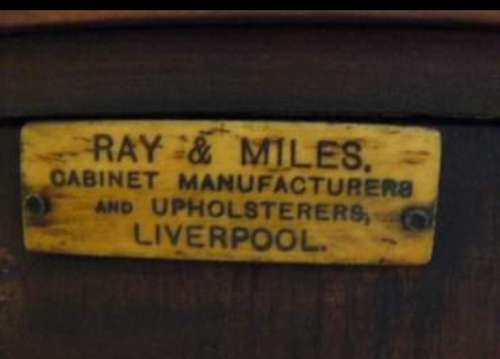 Satin wood arts and crafts gentlemen`s dressing table Ray and Miles Liverpool