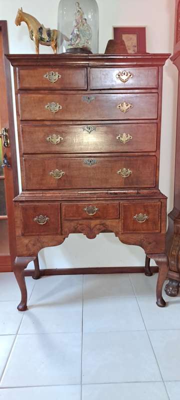 18 Century wall nut chest on stand George 11
