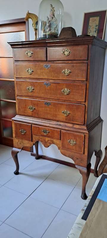 18 Century wall nut chest on stand George 11