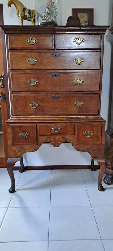 18 Century wall nut chest on stand George 11