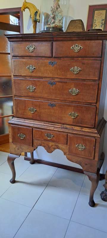 18 Century wall nut chest on stand George 11