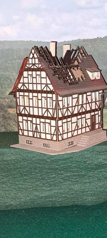 Vollmer 20356 burnt house