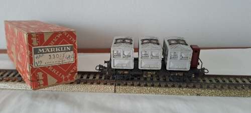 Marklin old timer  4614 container car with an original old Marklin box collectors item 1958
