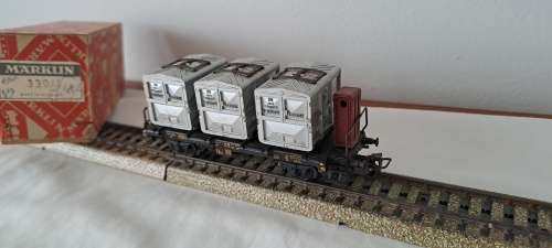 Marklin old timer  4614 container car with an original old Marklin box collectors item 1958