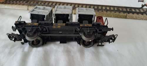 Marklin old timer  4614 container car with an original old Marklin box collectors item 1958