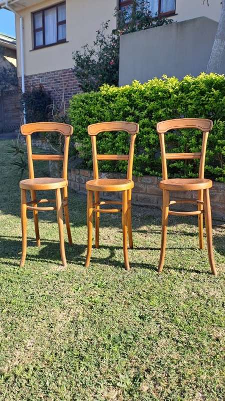 set of 3 Josef Hoffman Beilitz  Austria bentwood chairs