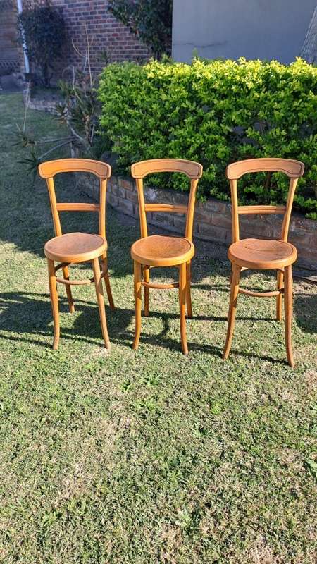 set of 3 Josef Hoffman Beilitz  Austria bentwood chairs