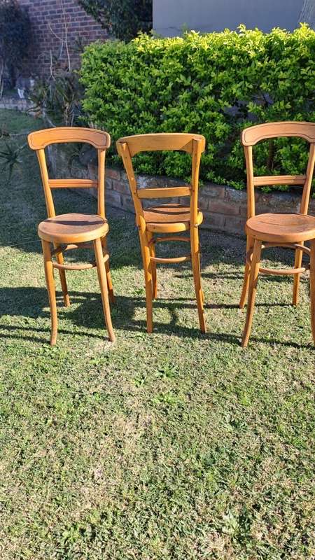 set of 3 Josef Hoffman Beilitz  Austria bentwood chairs