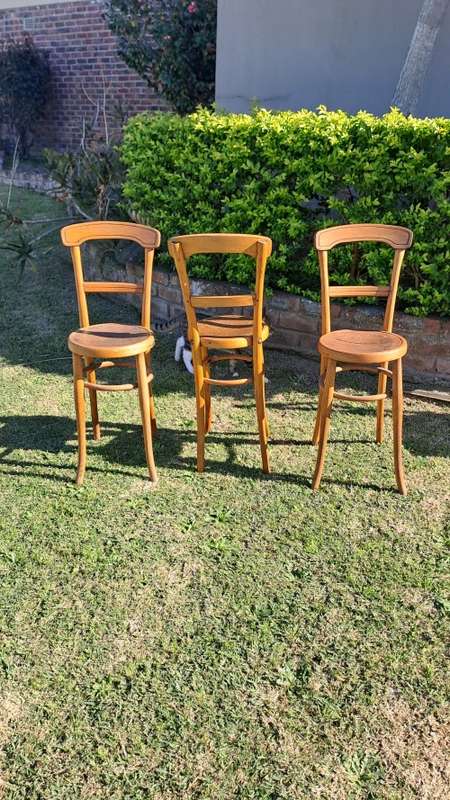 set of 3 Josef Hoffman Beilitz  Austria bentwood chairs