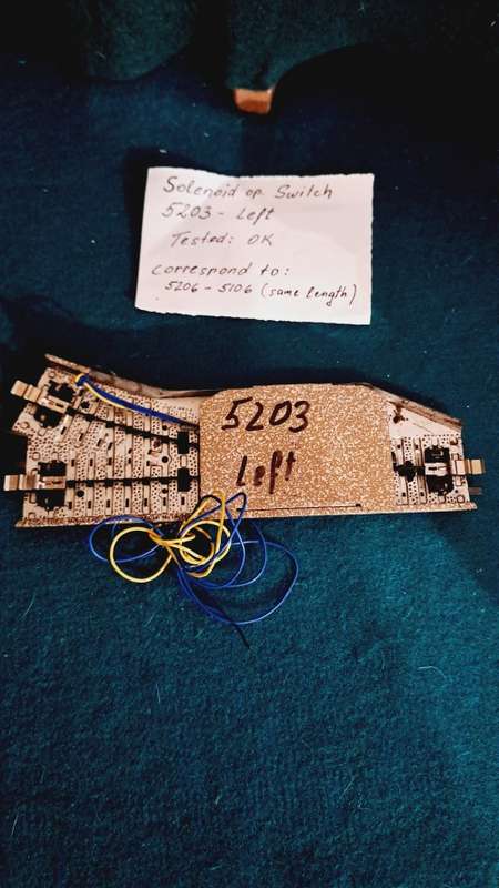 Marklin HO M track 5203 left turnout electric
