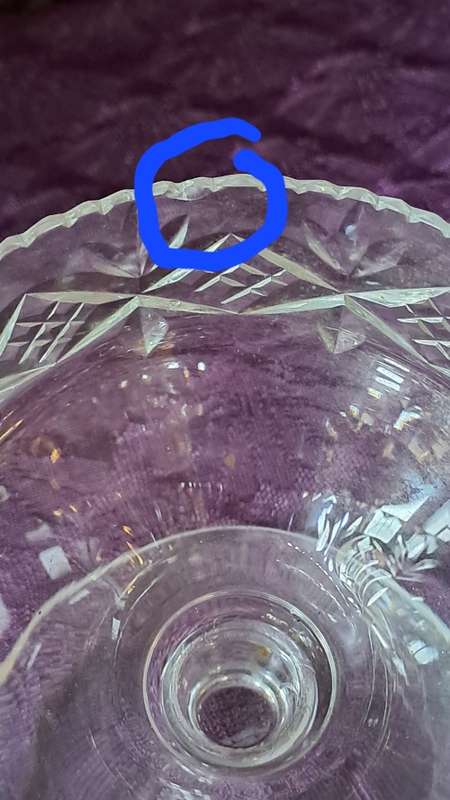 WEBB CORBET lead Chrystal footed desert bowls stunning