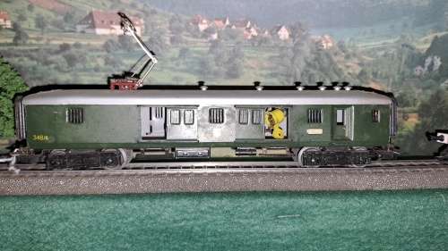 Märklin H0 4017 348/4 Leichtschnellzug Baggage Green The SBB Cff Sheet Metal with light