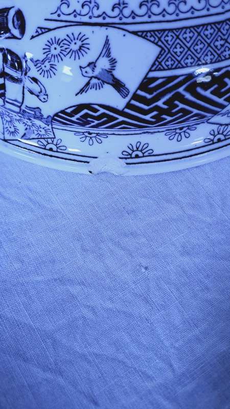 Large 26.5cm Minton bowl stamped mark 1881