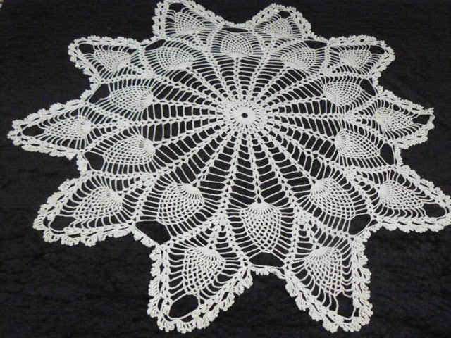 HAND CROCHETED COTTON TABLE CLOTH 57 CM