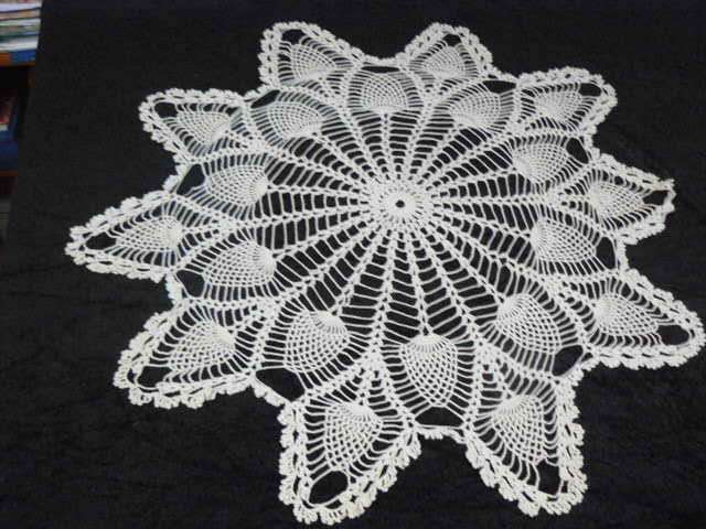 HAND CROCHETED COTTON TABLE CLOTH 57 CM