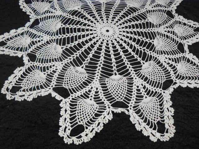 HAND CROCHETED COTTON TABLE CLOTH 57 CM
