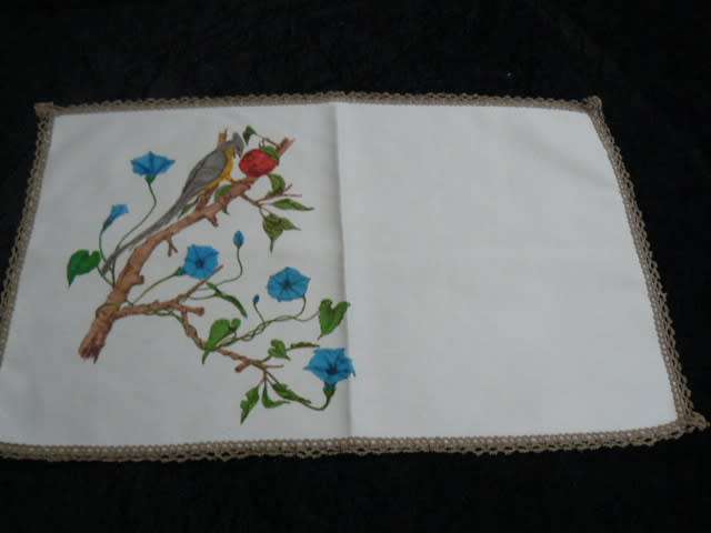 HAND PAINTED TRAY CLOTH