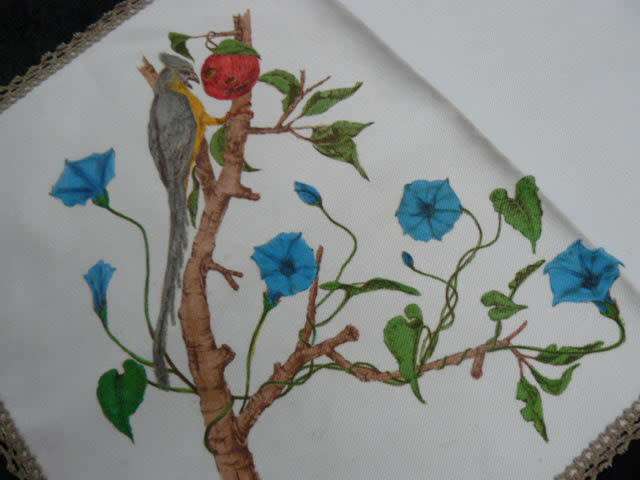 HAND PAINTED TRAY CLOTH