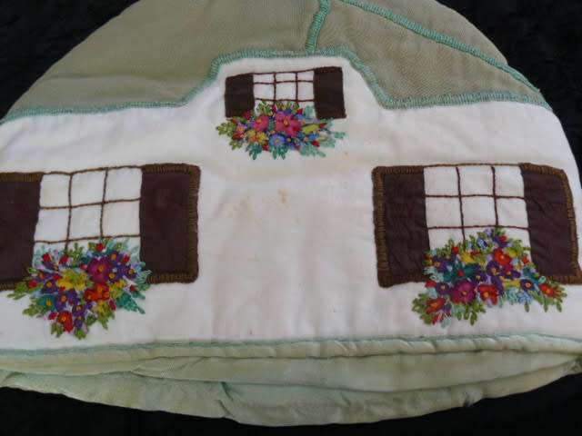 VINTAGE EMBROIDERED TOASTER COVER....PADDED...EMBROIDERED ON BOTH SIDES AMAZING HANDWORK