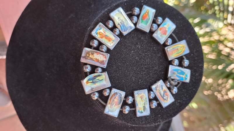Religious Hermatite stone bracelet