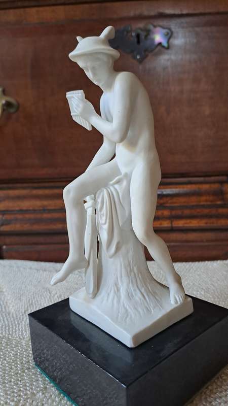 Royal Copenhagen Bisque figurine of Mercury as the Arhus killer