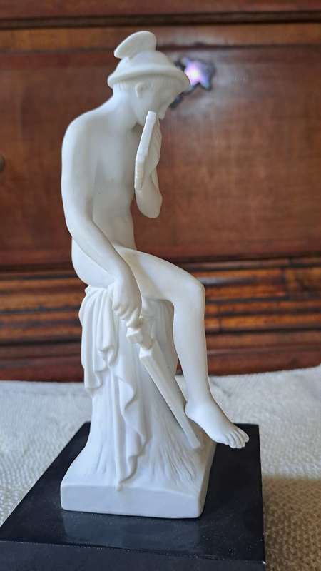 Royal Copenhagen Bisque figurine of Mercury as the Arhus killer