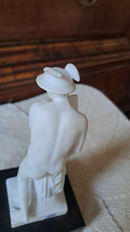 Royal Copenhagen Bisque figurine of Mercury as the Arhus killer