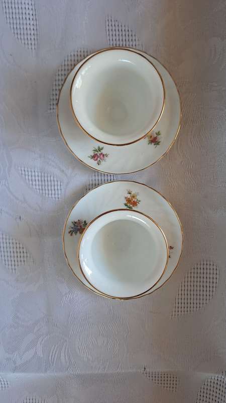 Pair of Beautiful Dresden egg cups no damage no wear