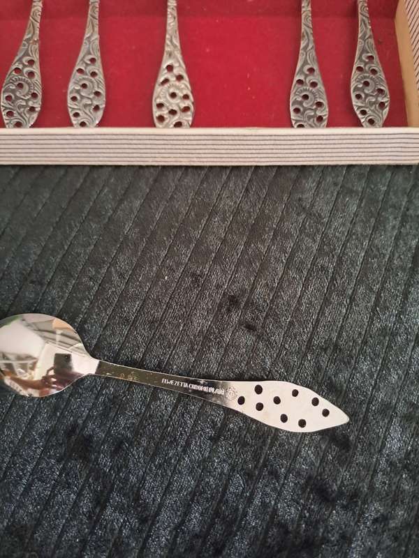 Royal Dutch Silverworks vintage teaspoons and sugar spoon