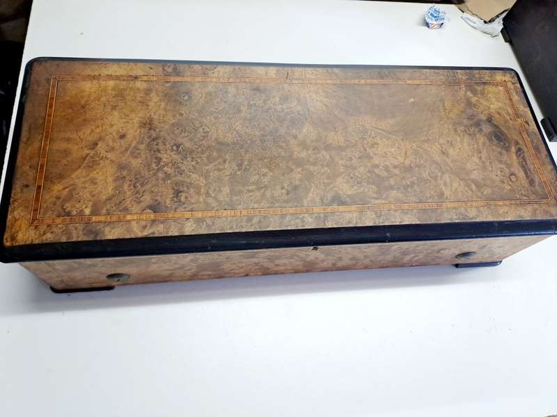 Victorian bur wallnut  music box