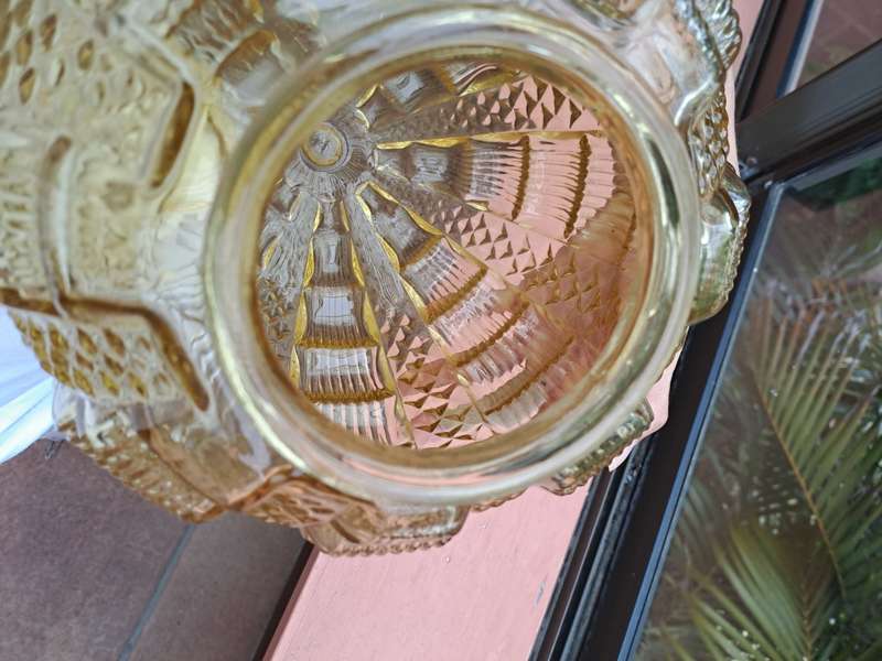 Stunning large 1960`s depression glass lamp/light  shade