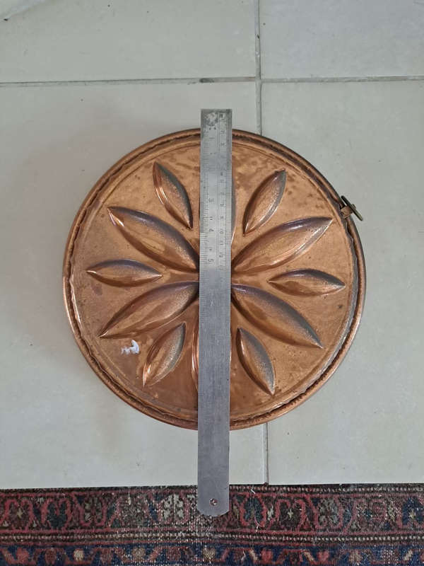 Heavy large copper cake moulds