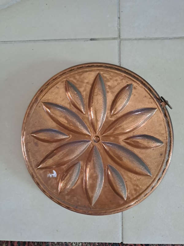 Heavy large copper cake moulds