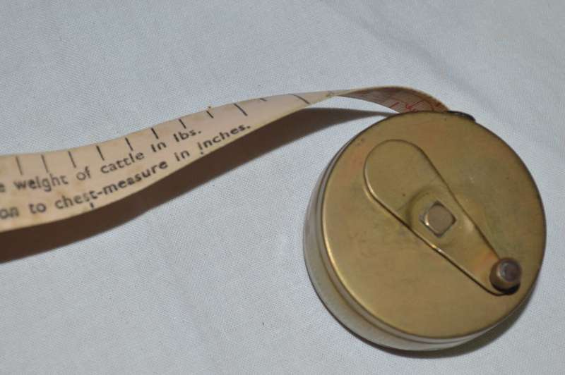rare vintage WE - BO comb MAAL livestock tape measure