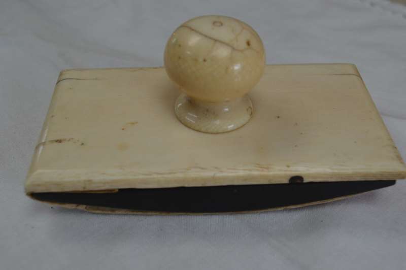 late 19th century early 20th century ebony and ivory ink blotter
