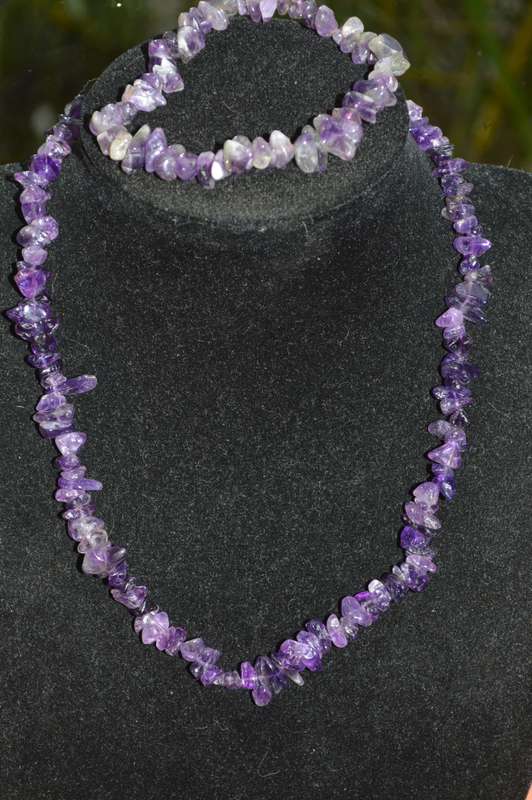 vintage amethyst necklace and bracelet