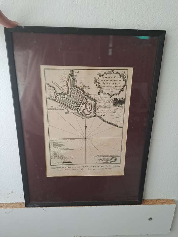 Malaysia, Malacca, Plan de la Ville et Fortresse du Malaca , 1750