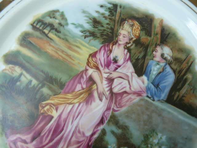 lovely PORCELAIN PLATE REGENCY ENGLAND courting scene