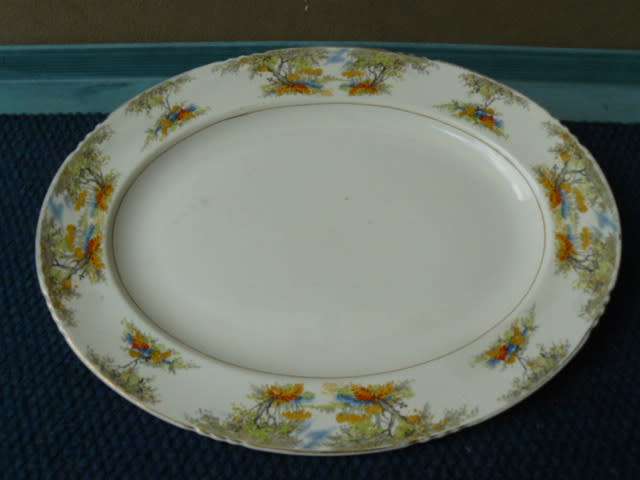 PORCELAIN PLATTER JOHN MADDOCK AND SON - ROYAL VITREOUS 37 CM