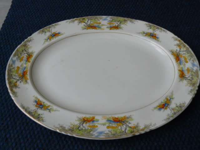 PORCELAIN PLATTER JOHN MADDOCK AND SON - ROYAL VITREOUS 37 CM
