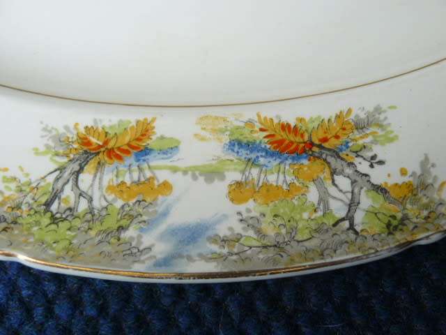 PORCELAIN PLATTER JOHN MADDOCK AND SON - ROYAL VITREOUS 37 CM