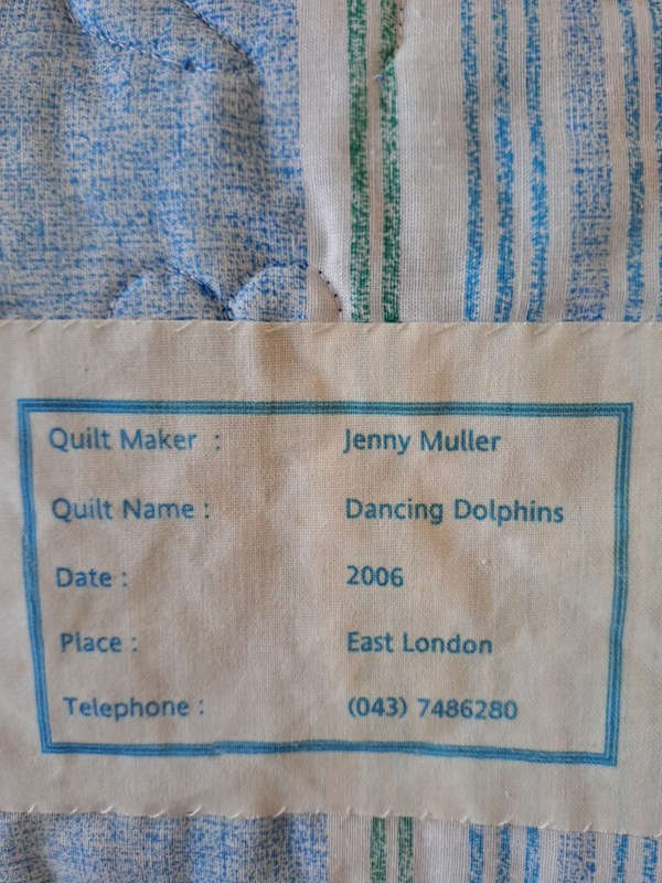 Beautiful dolphin hand made quilt 145cm x 160cm