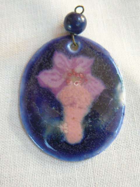 ENAMEL HAND PAINTED GLAZED PENDANT