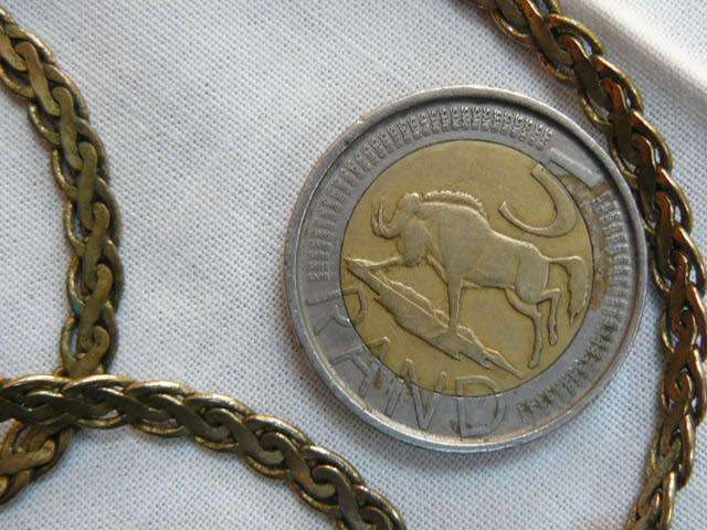 GOLD TONED CHAIN LOVELY PATTERN 52 CM LONG