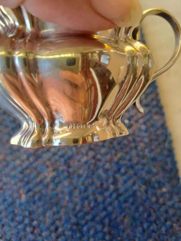 Epns mustard pot with inner and spoon