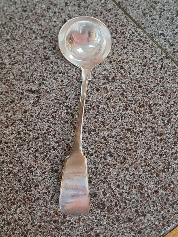 John Round and son quality silver plated small laddel 17cm long
