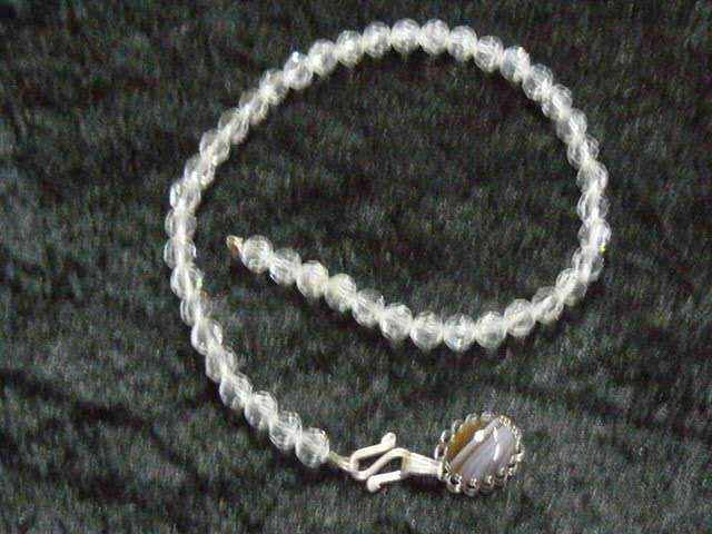 CRYSTAL NECKLACE WITH SEMI PRECIOUS PENDANT