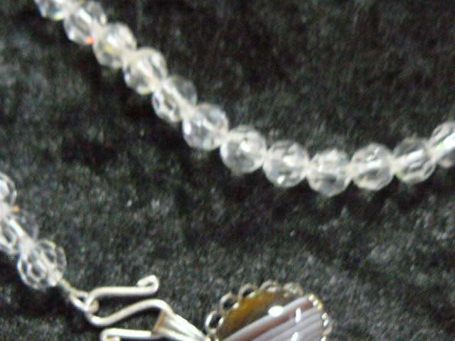 CRYSTAL NECKLACE WITH SEMI PRECIOUS PENDANT