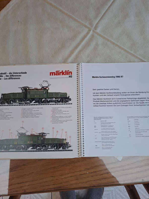 SALES CATALOG for STORES Märklin-Sortimentskatalog 1986/87 HO, Z-scale, 1-Scale